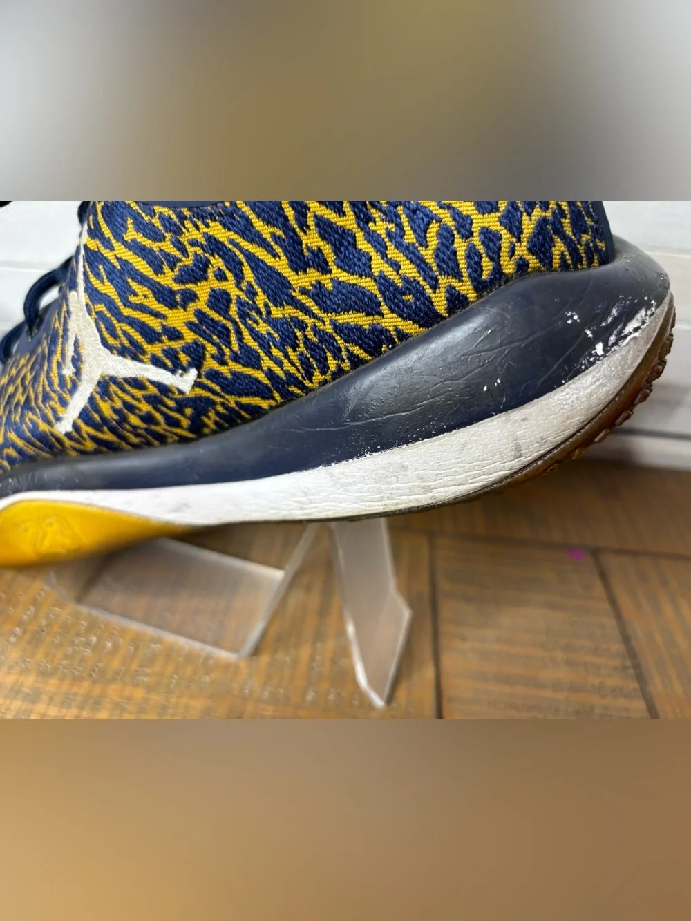 Jordan Trainer 1 Low Michigan Wolverines Mens Size 13 College Navy Yellow GUC